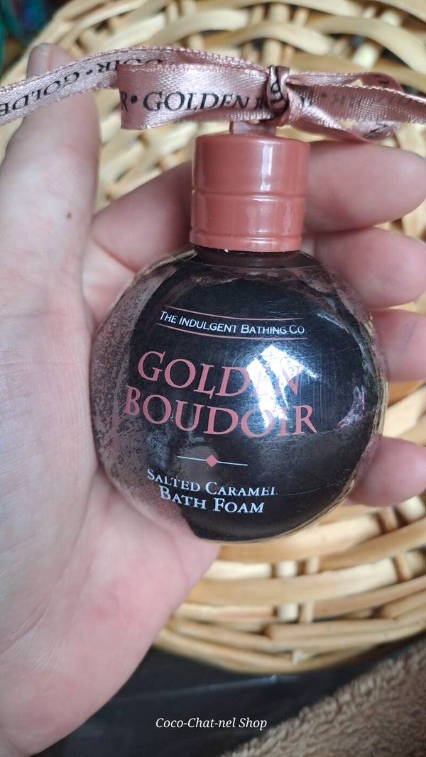 🎄 Bain Moussant Golden Boudoir – Boule de Noël Caramel Salé – 100 ml
