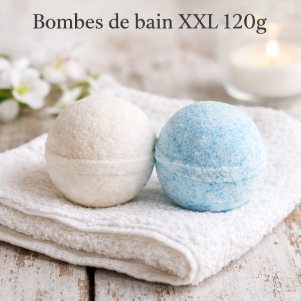 Bombe de bain parfumées  – Freesia ou Lait Crémeux - 120 g par bombe