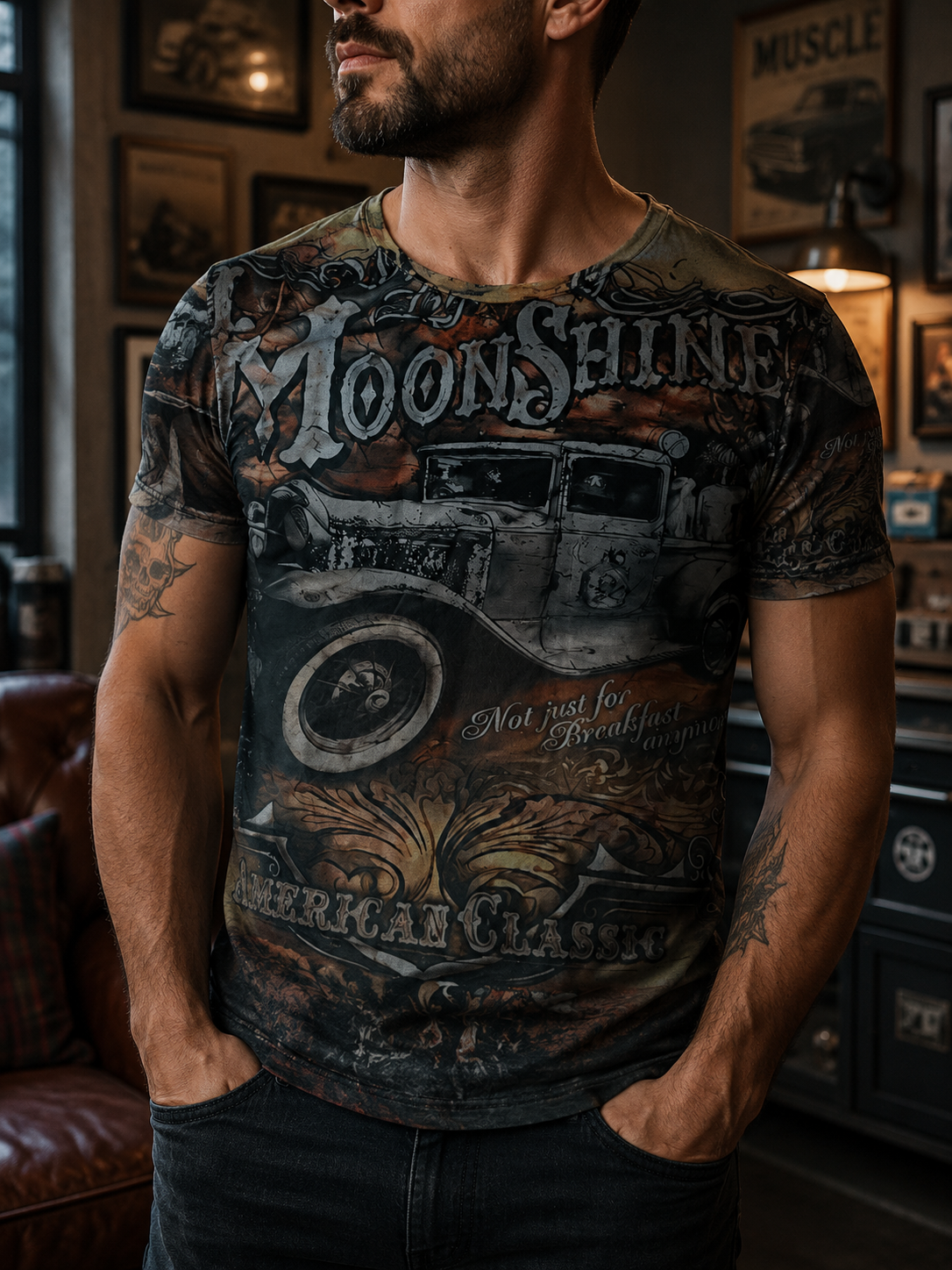 T-shirt Moonshine American Classic – Edition Vintage Car