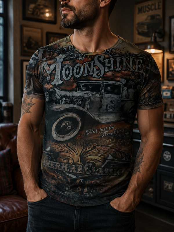 T-shirt Moonshine American Classic – Edition Vintage Car