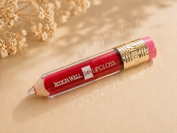 💋 LETICIA WELL – 24h Lipgloss – Rouge Intense Lumineux – Teinte 61