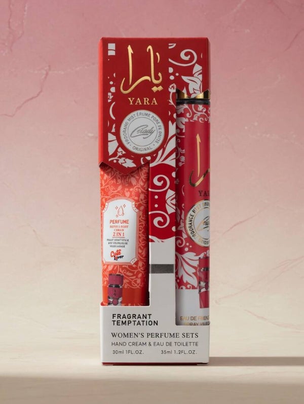 Set YARA Candy Fragrant Temptation – Crème Mains & Corps 2en1 Cute Lover 30ml + Brume Parfumée Corps 35ml