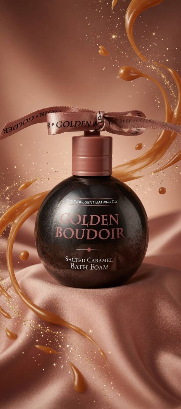 🎄 Bain Moussant Golden Boudoir – Boule de Noël Caramel Salé – 100 ml