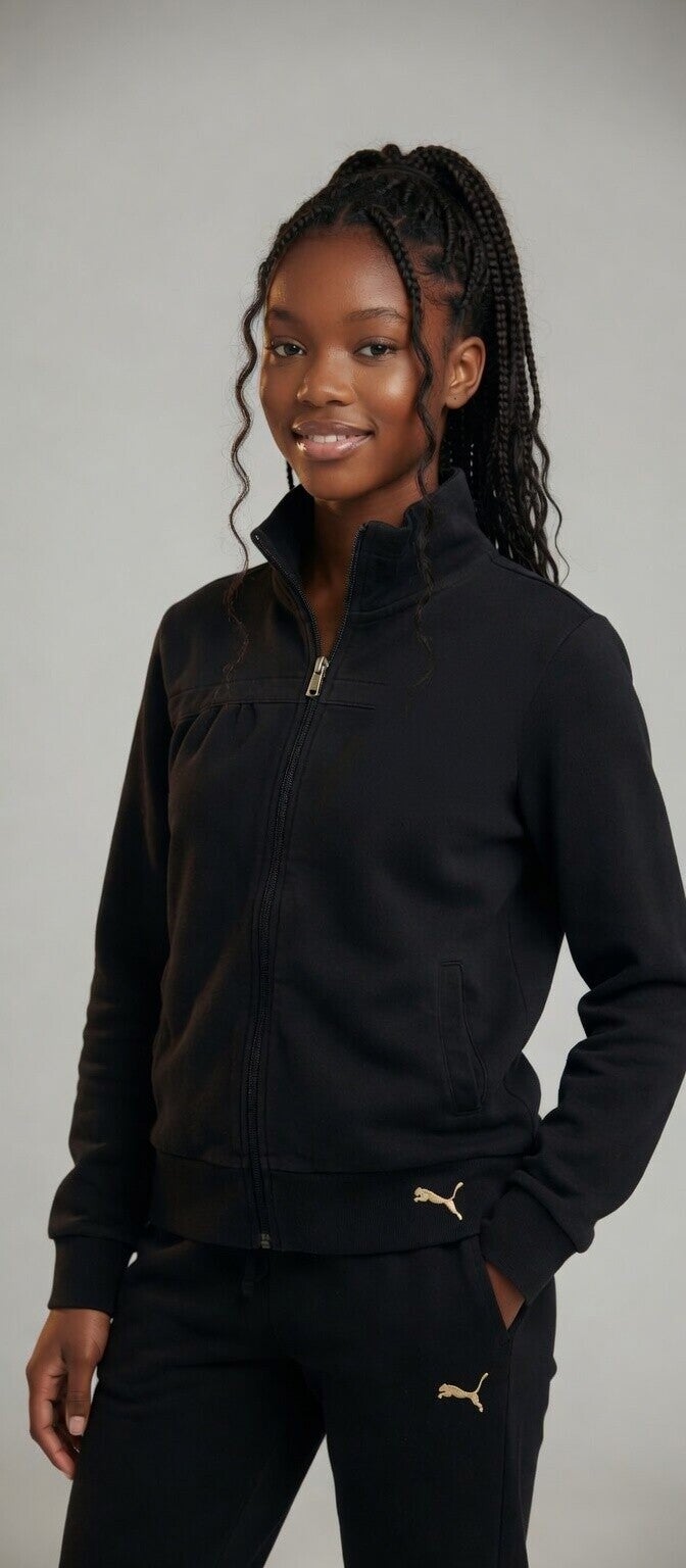Sweat zippé noir Puma