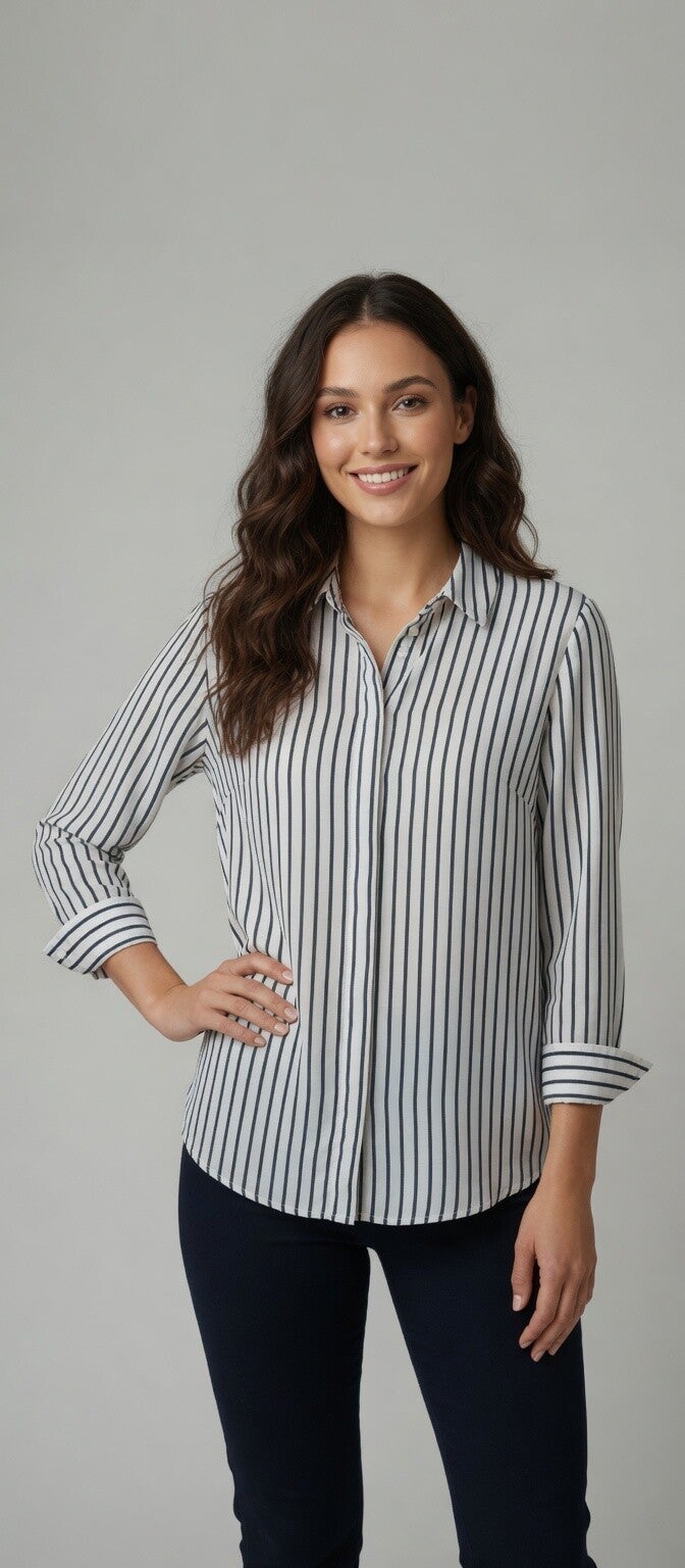 Chemise blanche à ligne