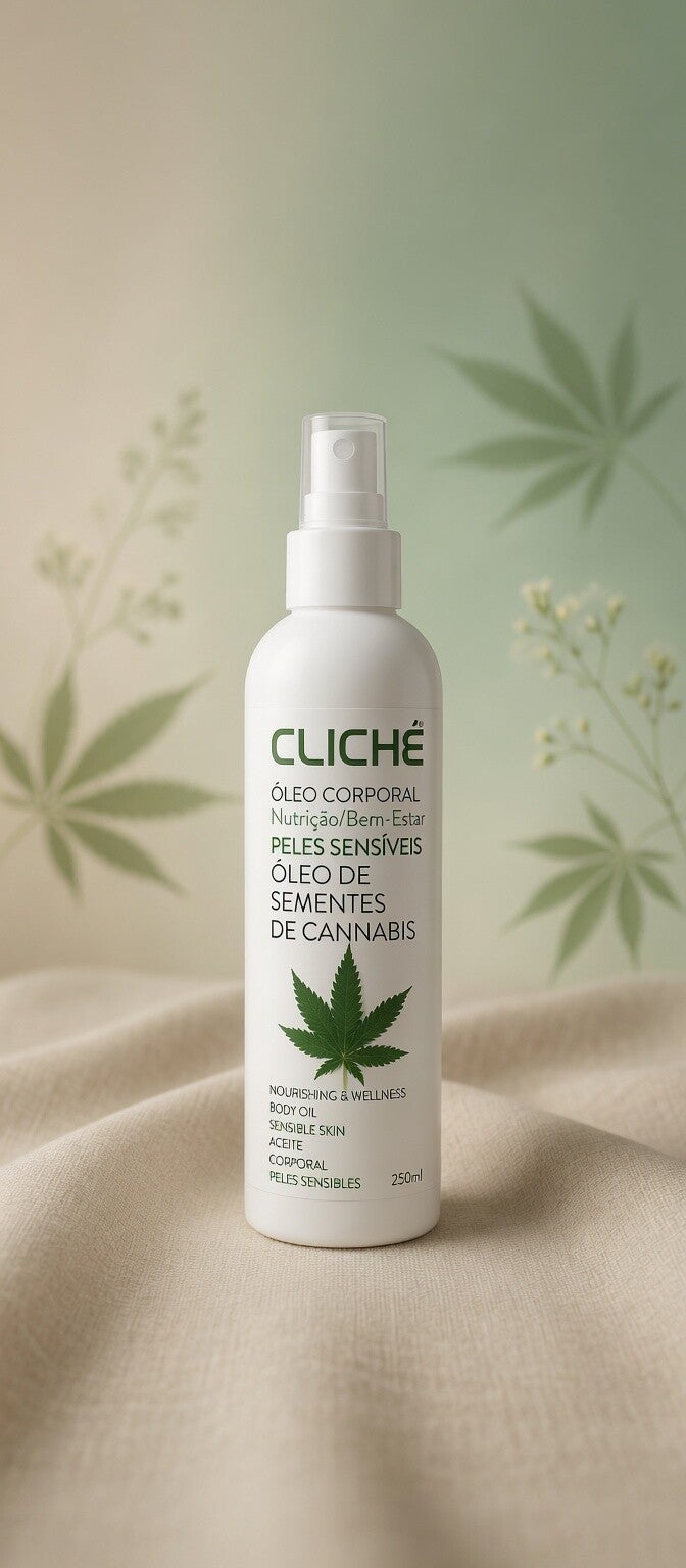 Huile corporel apaisante aux graines de cannabis