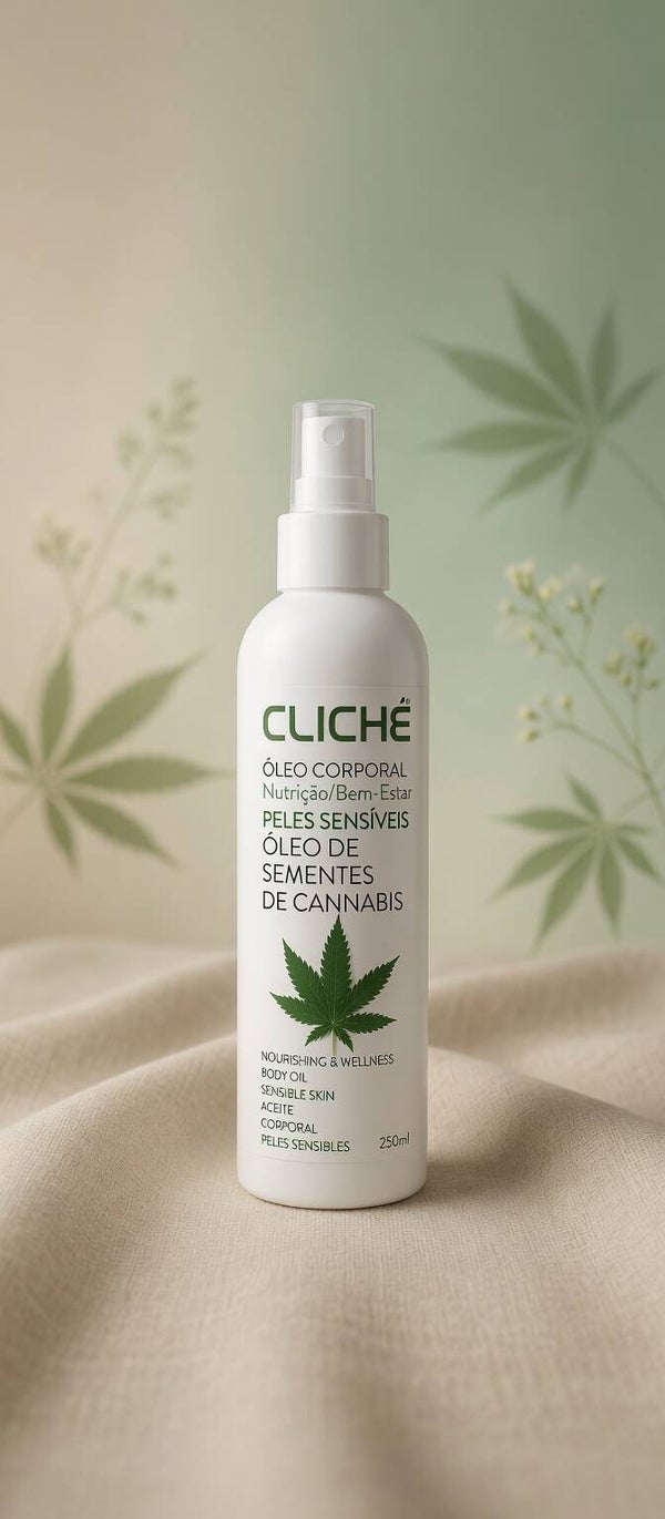 Huile corporel apaisante aux graines de cannabis