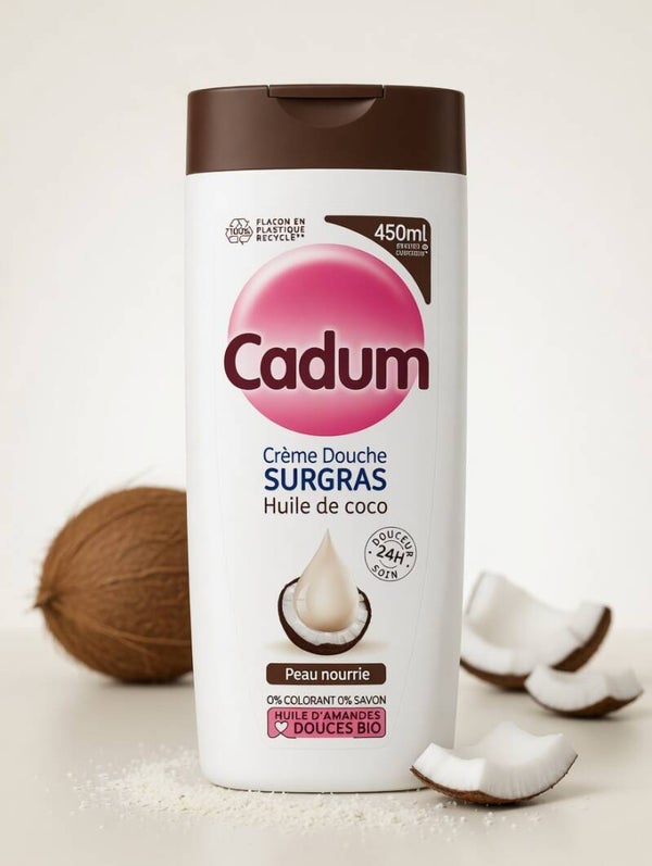 Cadum Crème Douche Surgras Huile de Coco – 450 ml