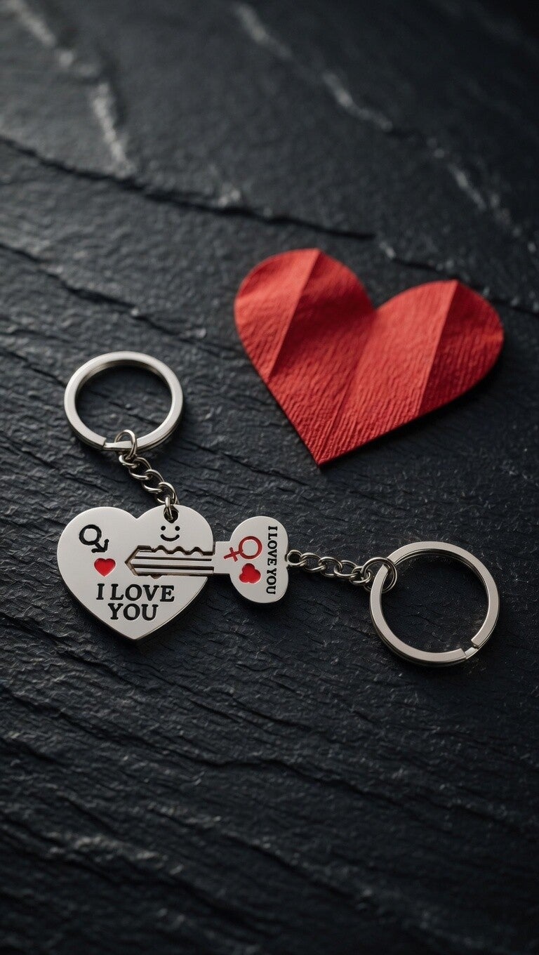 Porte clef forme clef ❤️