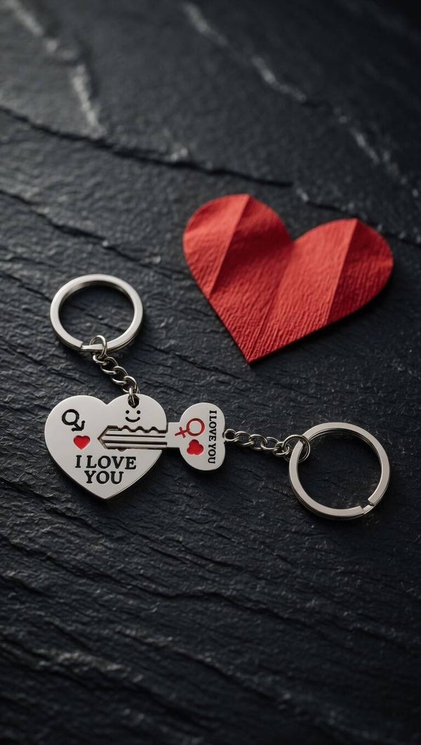 Porte clef forme clef ❤️