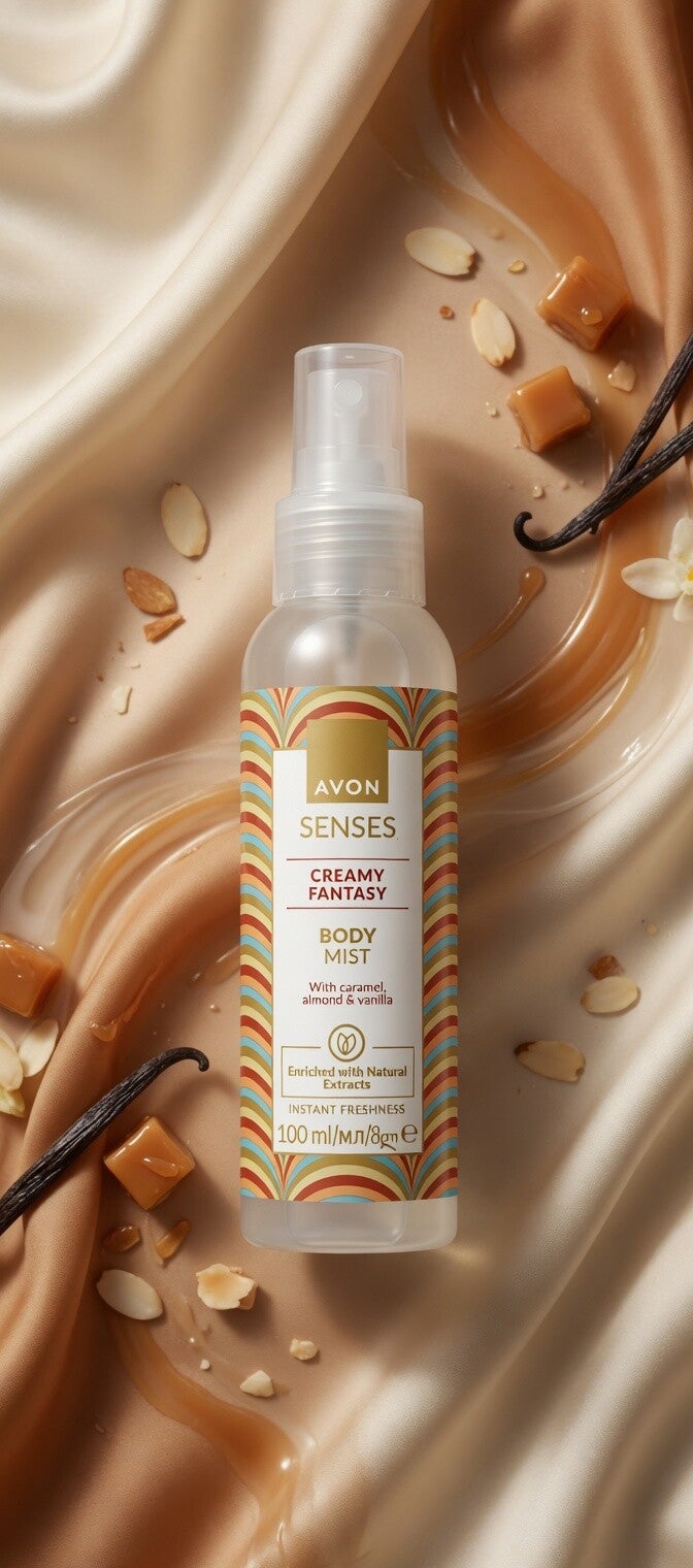 Brume corporelle caramel, amande et vanille