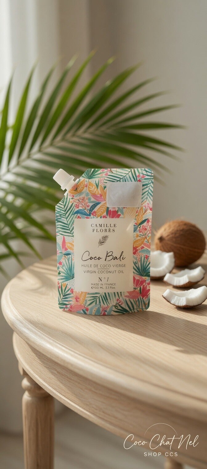🥥 Huile de coco vierge n°1 – Coco Bali by Camille Flores – 100 ml