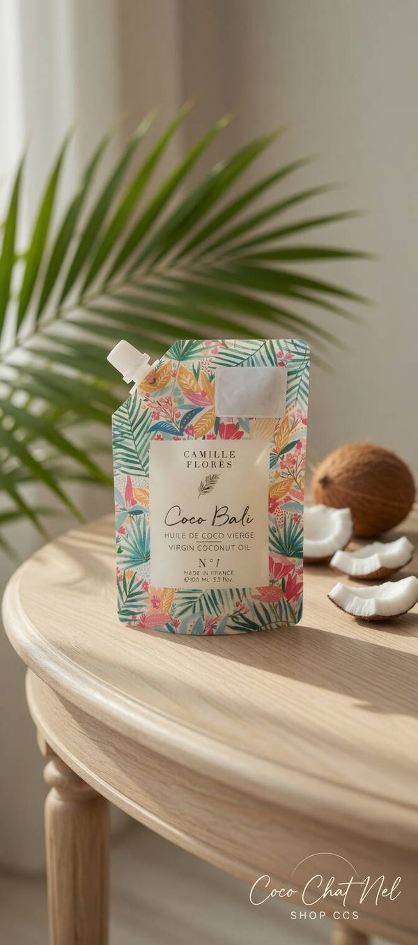 🥥 Huile de coco vierge n°1 – Coco Bali by Camille Flores – 100 ml