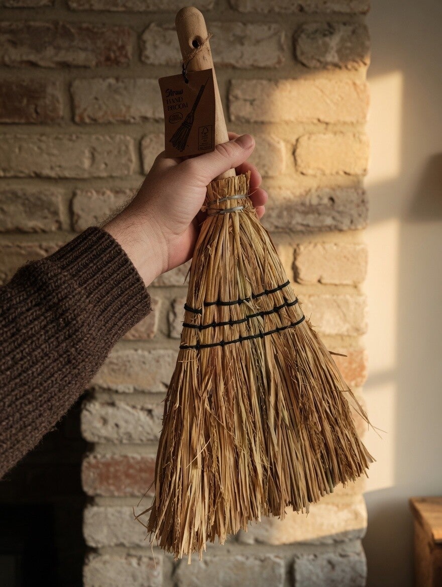 Balai Sorcière Paille Naturelle - Déco Bohème Cottagecore