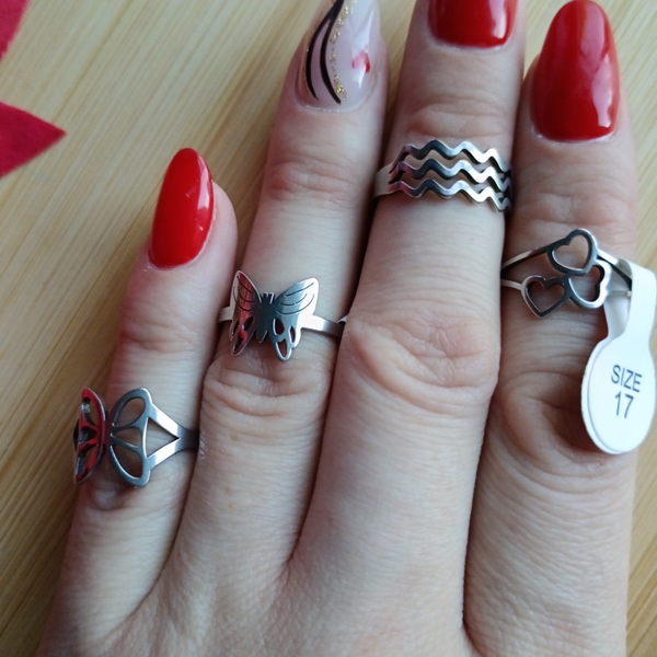 Bague acier inoxydable taille 17