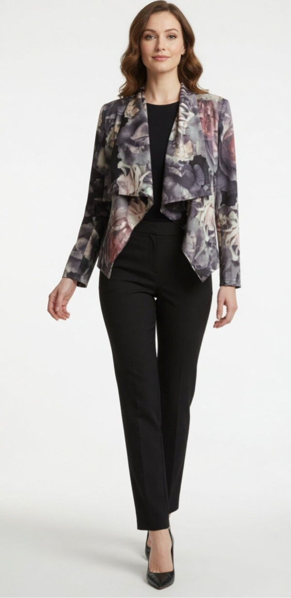 Veste fleurie couleur vieilli