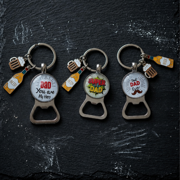 Porte clef ouvre bouteille spécial papa ❤️