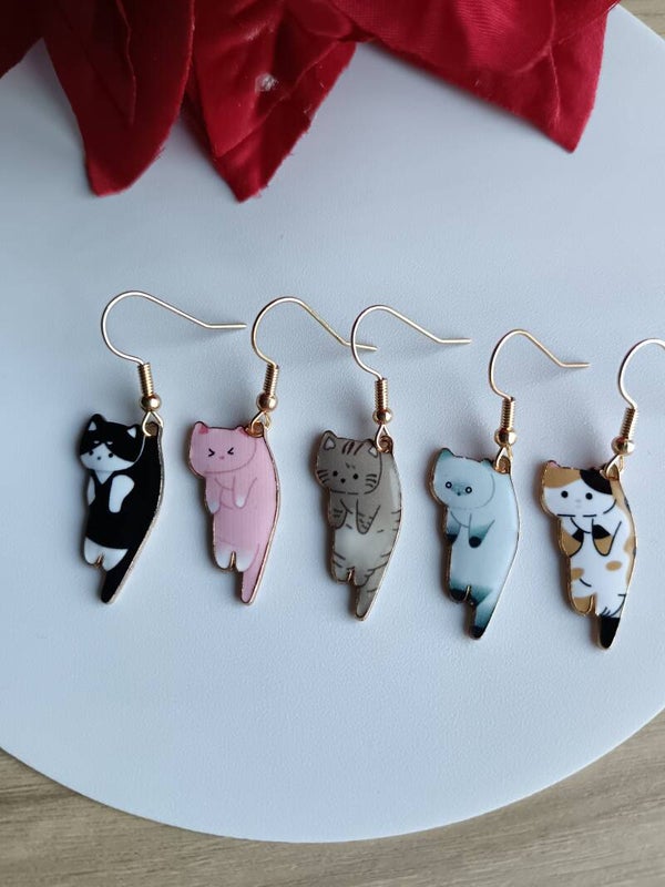 Boucles d'oreilles chat 😻