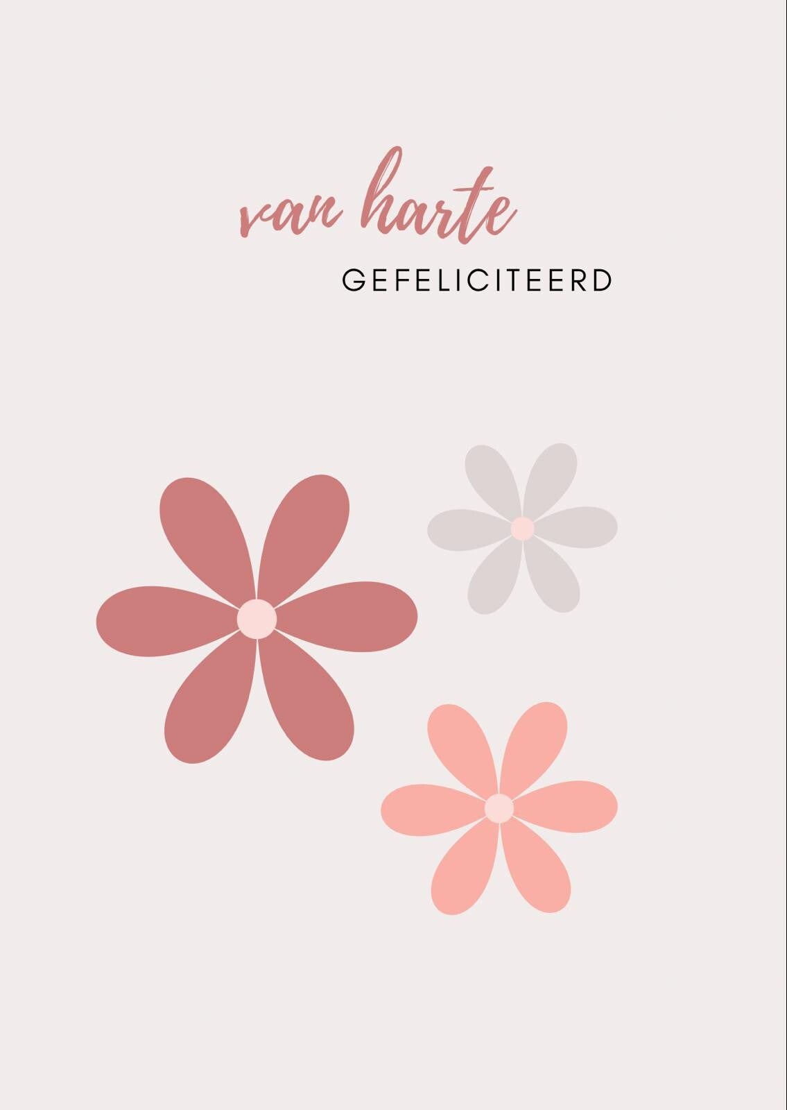 A6 kaart - van harte gefeliciteerd
