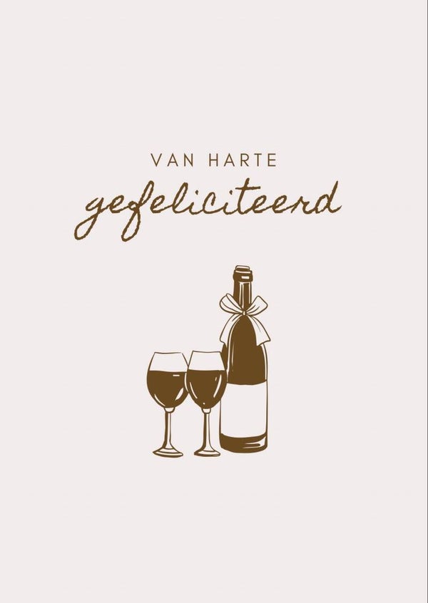 A6 kaart - Van harte gefeliciteerd