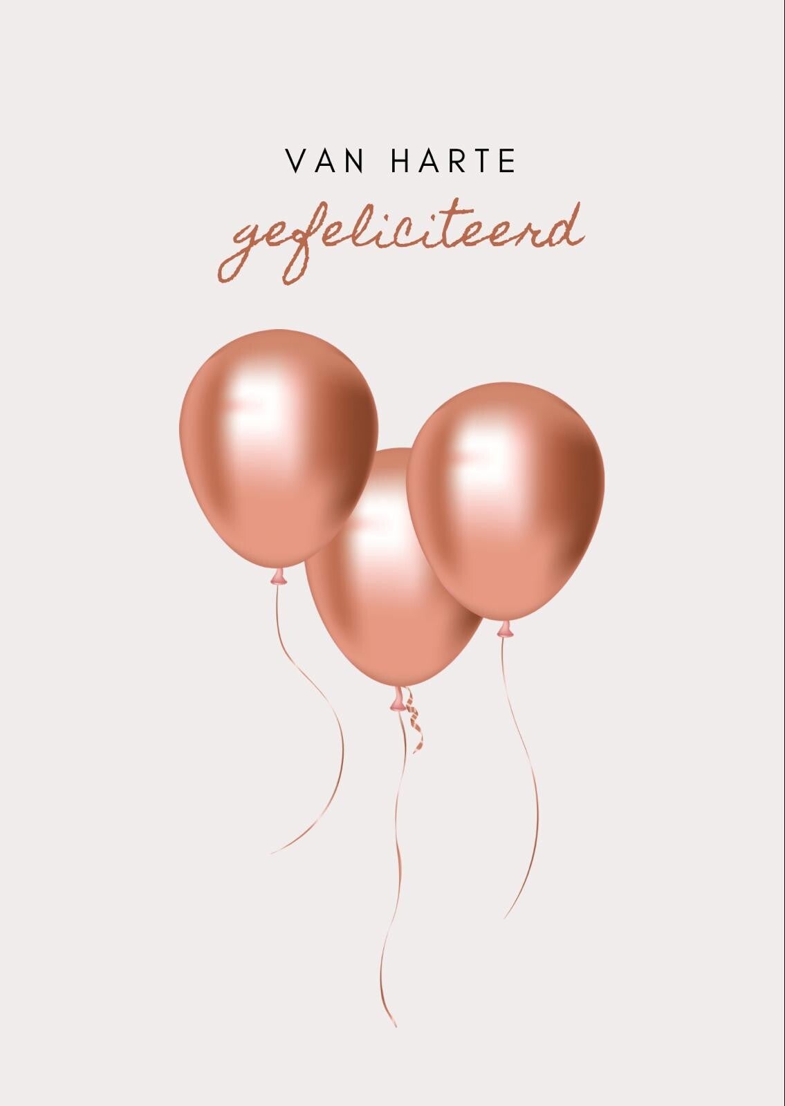 A6 kaart - van harte gefeliciteerd