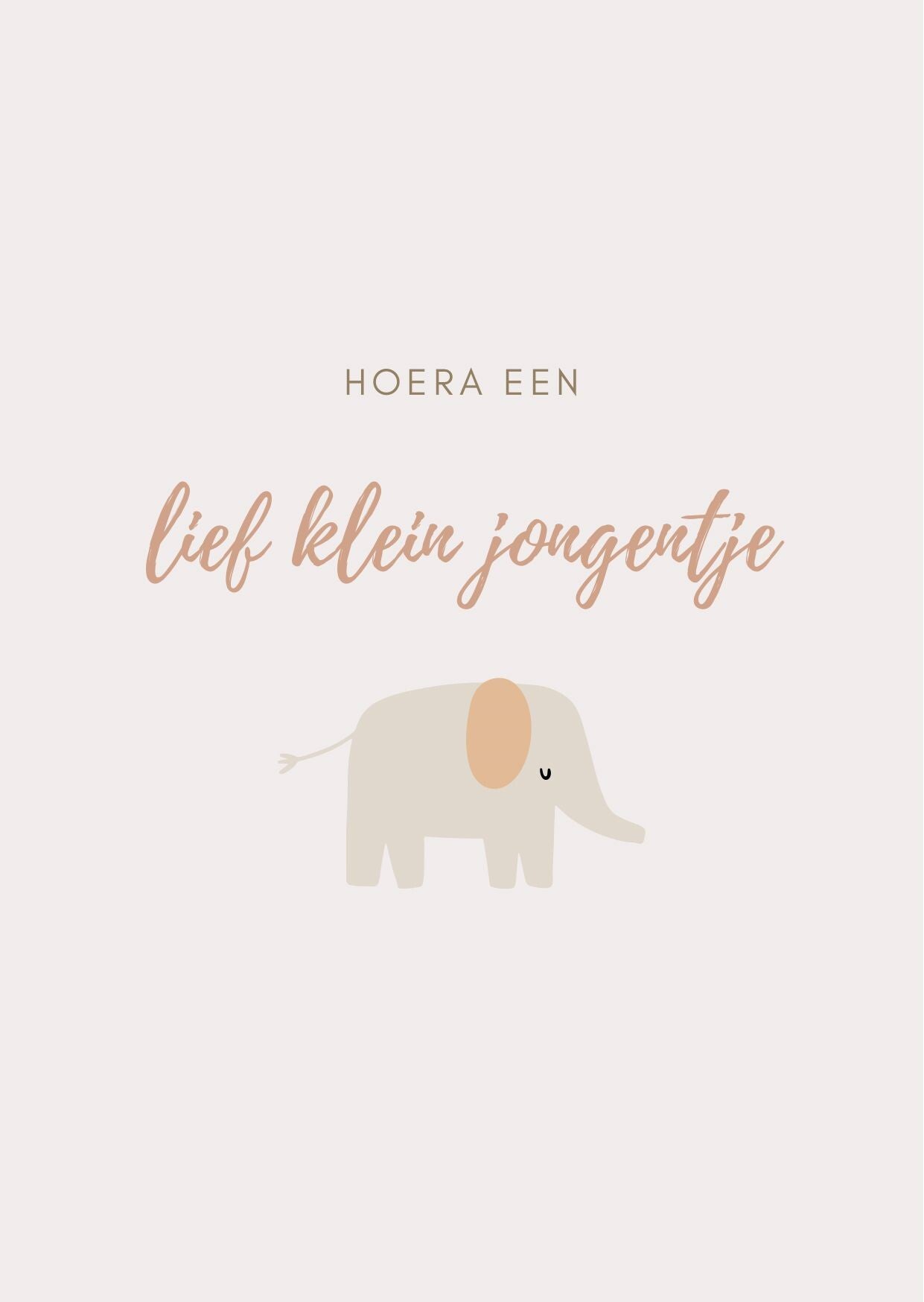 A6 kaart - hoera een lief klein jongentje