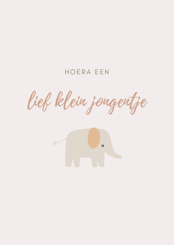 A6 kaart - hoera een lief klein jongentje