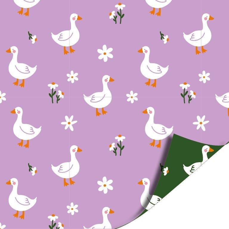Cadeaupapier - Little Goose - dubbelzijdig 200x70cm