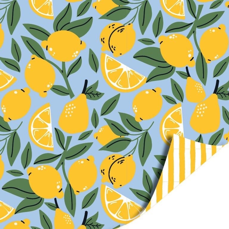 Cadeaupapier dubbelzijdig - Lemons