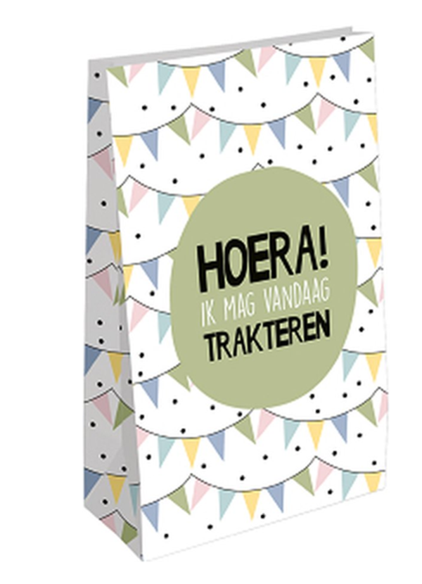Blokzakje - Hoera ik mag vandaag trakteren - 9x5x16cm