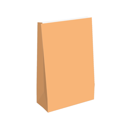 Blokzakje - Uni peach-  9x5x16cm