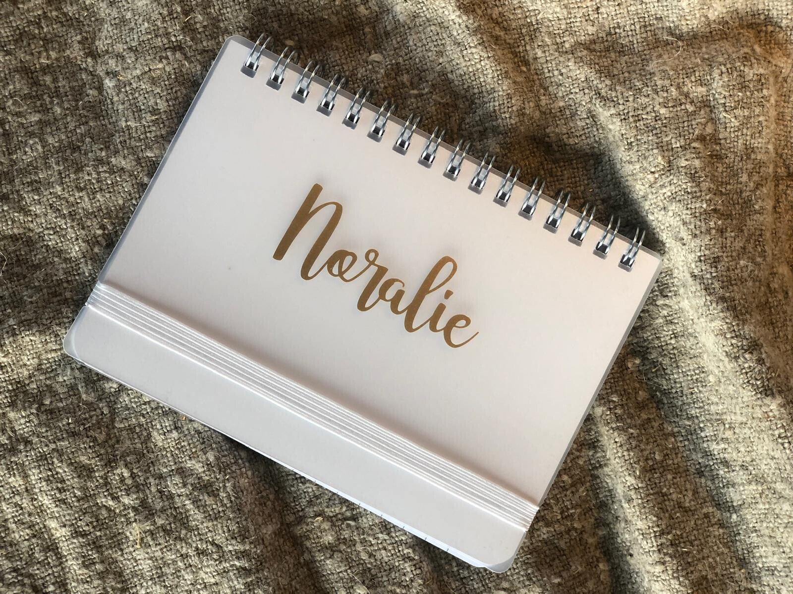 Notitieblok met lijntjes A6 formaat - wit - gepersonaliseerd