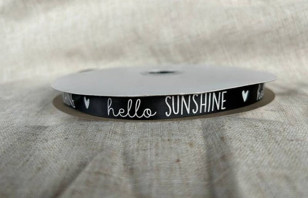 Satijnlint 12mm Hello Sunshine - 5 meter