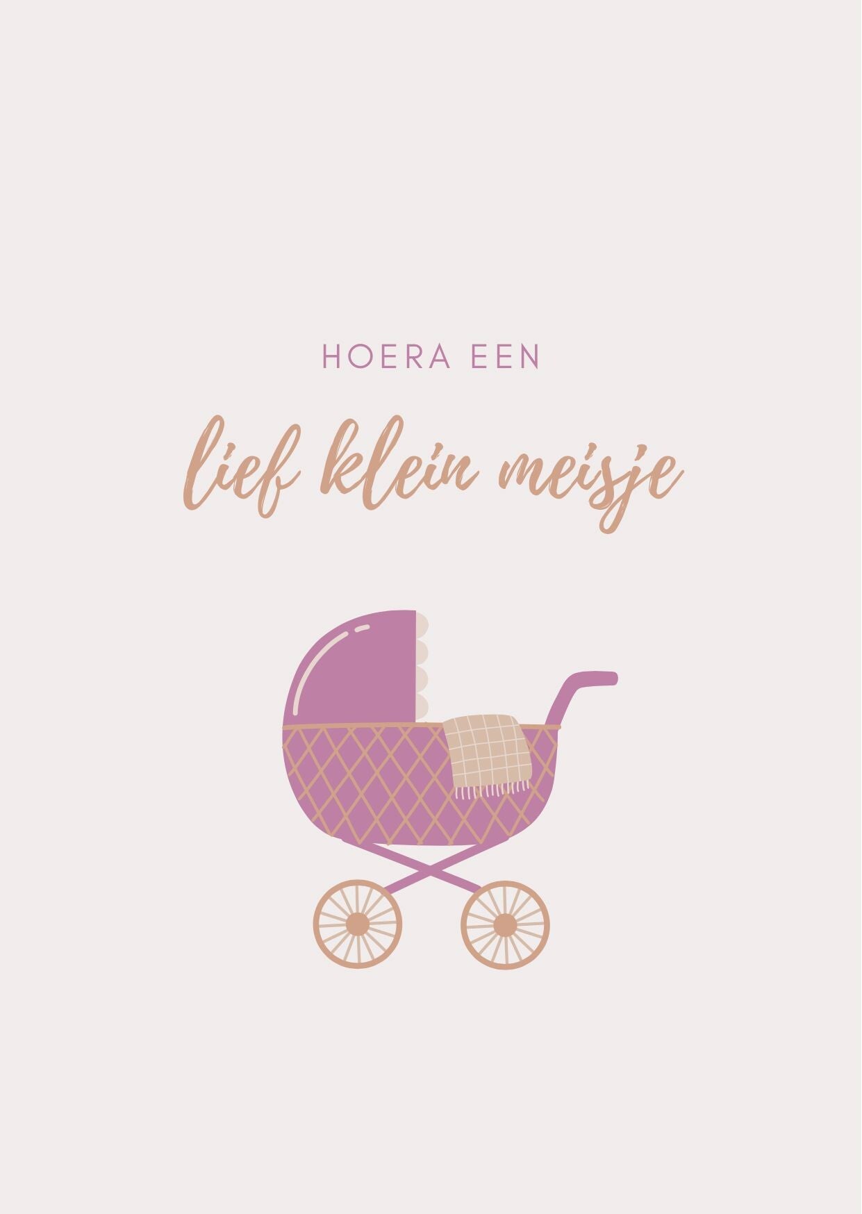 A6 kaart - hoera een lief klein meisje