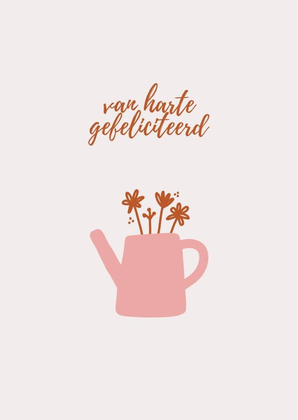 A6 kaart - van harte gefeliciteerd