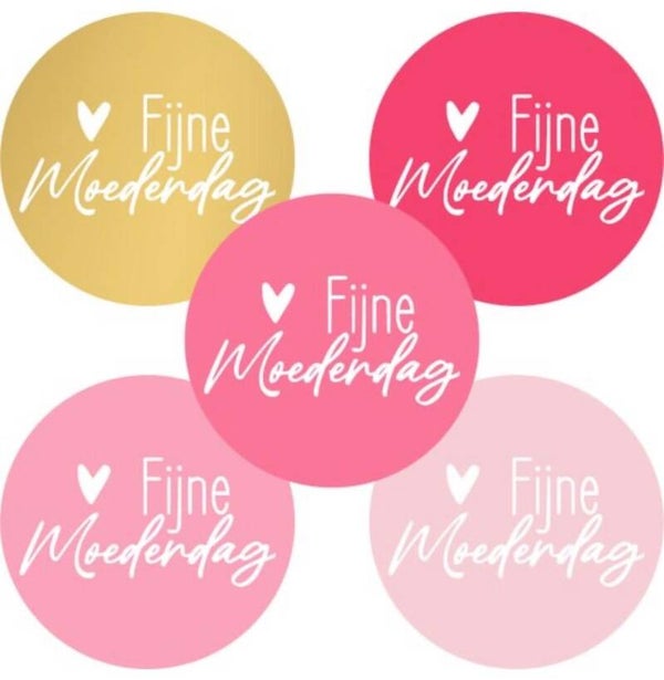Stickers (5st) - fijne moederdag