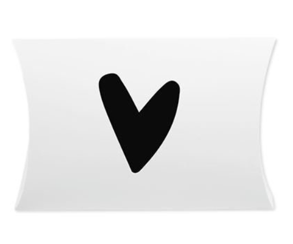 Gondeldoosje - Hartje wit/zwart