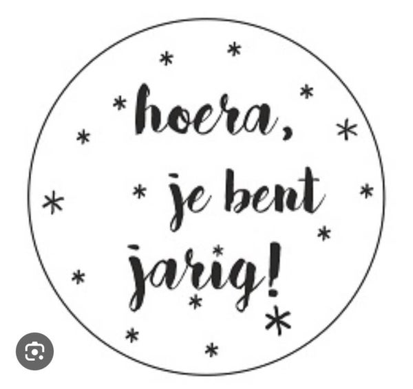Stickers (10st) - Hoera je bent jarig!
