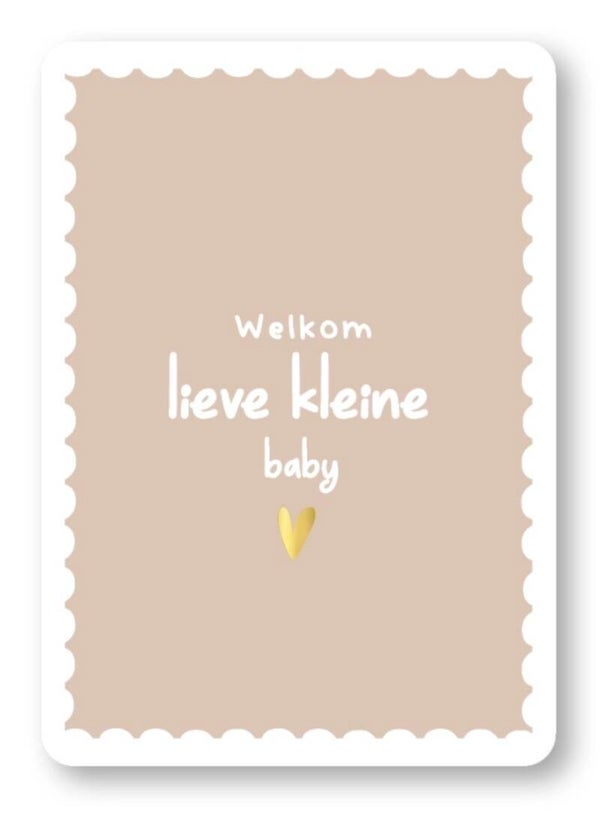 A6 kaart - Welkom lieve kleine baby
