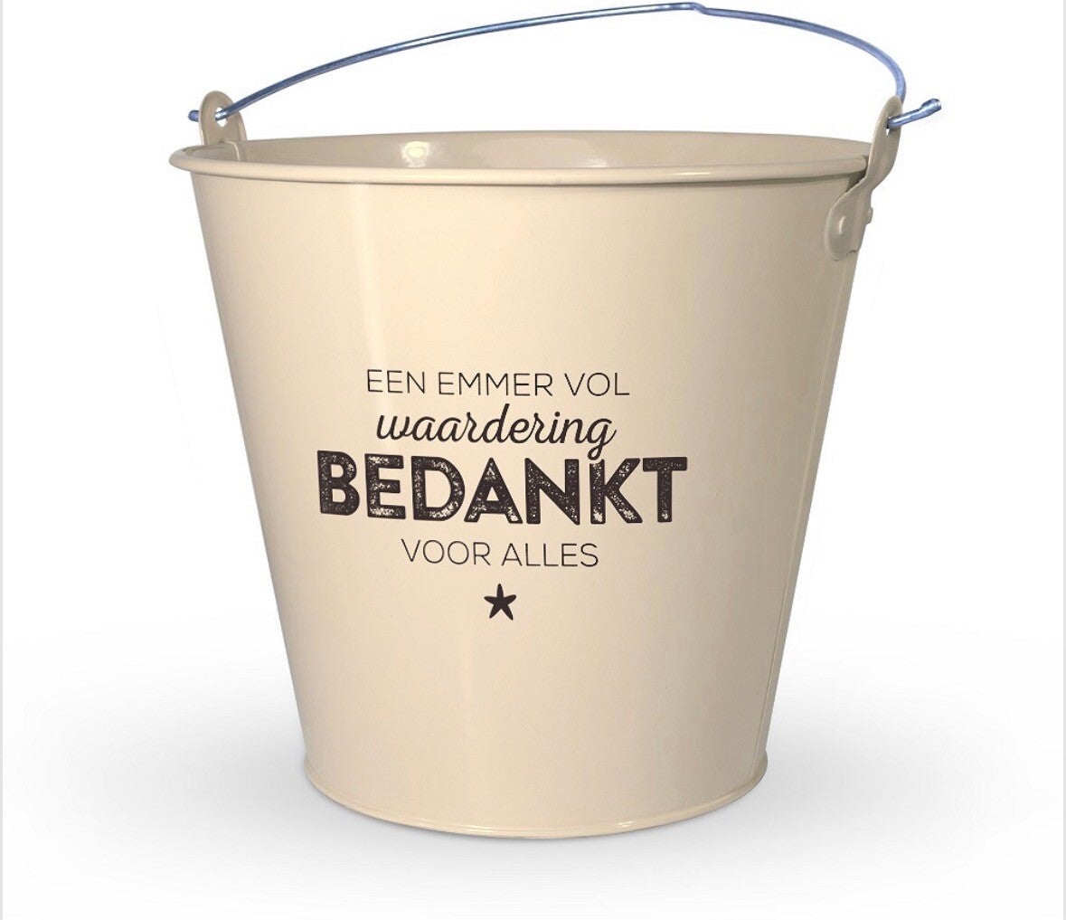 Emmer- Beige - Een emmer vol waardering bedankt voor alles
