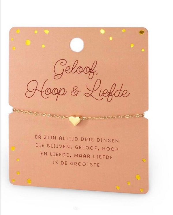 Armbandje - geloof, hoop en liefde