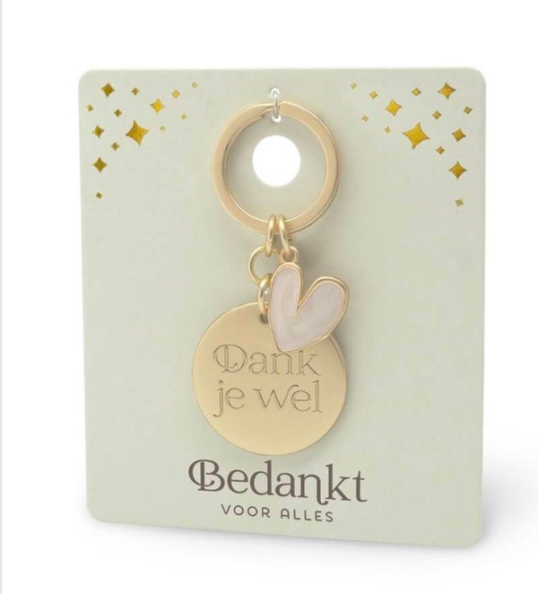 Sleutelhanger - Goud - Dankjewel