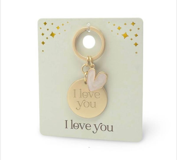 Sleutelhanger - Goud - I love you