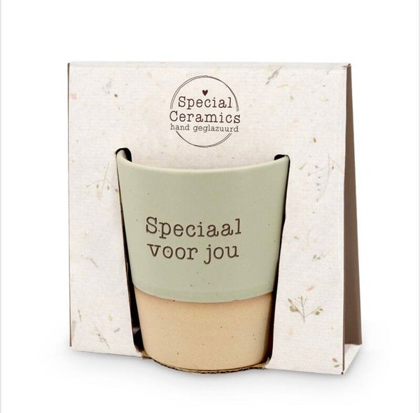 Special ceramics mok - Groen - Speciaal voor jou