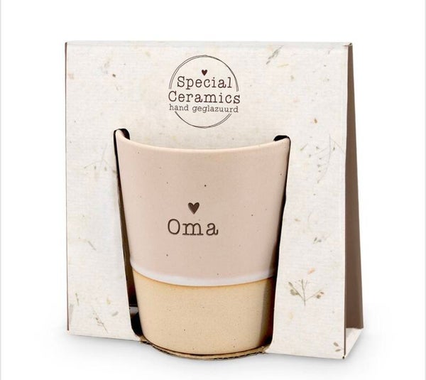 Special ceramics mok - Oma - Roze