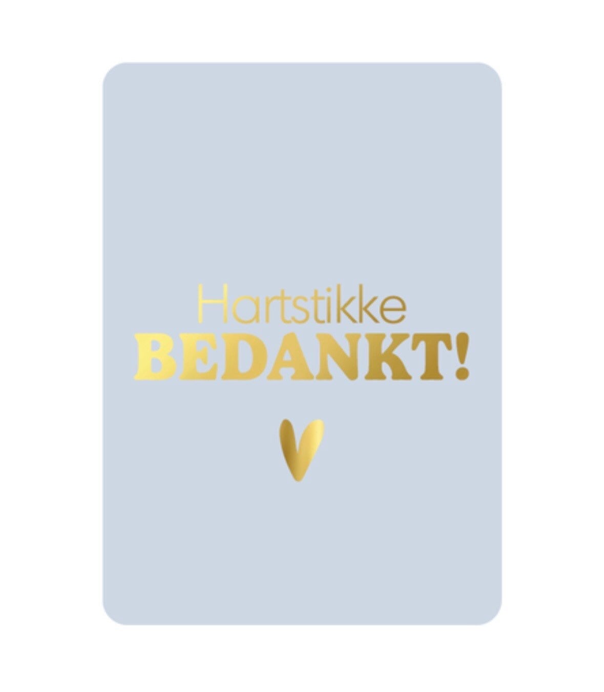 A6 kaart- Hartstikke bedankt - Blauw hartje