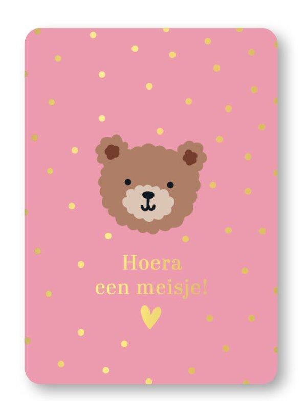 A6 kaart -  Hoera een meisje