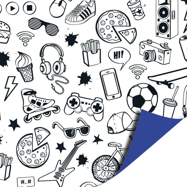Cadeaupapier - Game on - dubbelzijdig 200x70mm