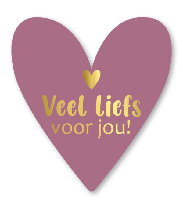 A6 kaartje - veel liefs voor jou