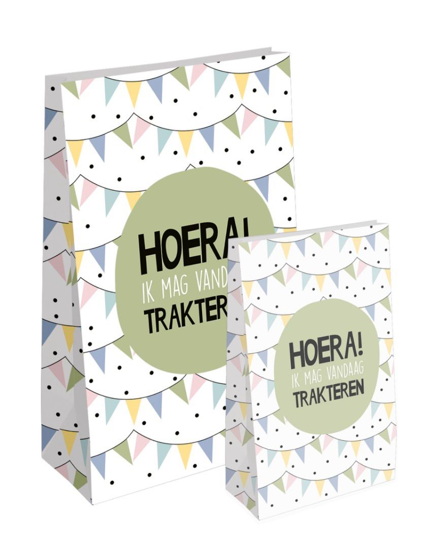 Blokzak - Hoera ik mag vandaag trakteren - 14x26x8